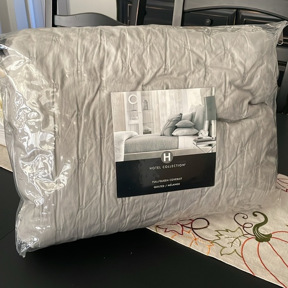 Like New Hotel Collection Eclipse Quilted Coverlet Blanket Bedspread Full Queen - Picture 15 of 17